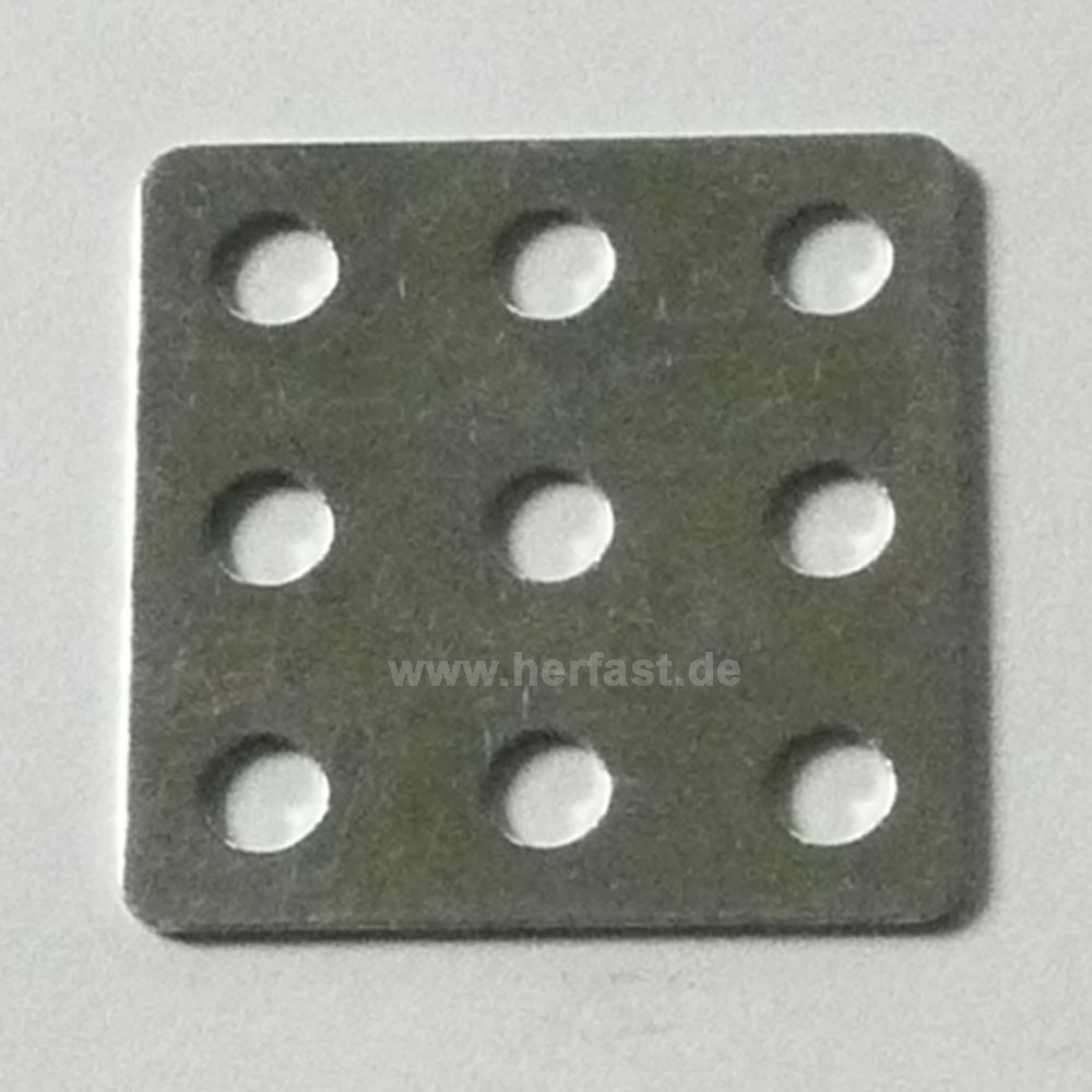 1102 Platte 3x3-Loch Eitech Metallbaukasten